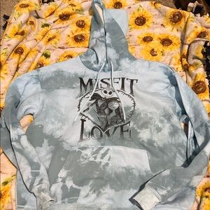 Misfit Love Tie-Dye Blue Hoodie